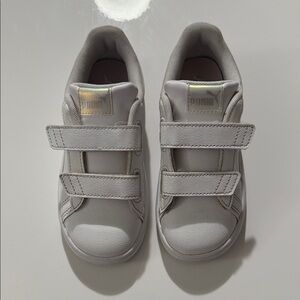 PUMA Smash 3.0 Holo 2.0 Toddler Girls White Sneakers Size 10 C